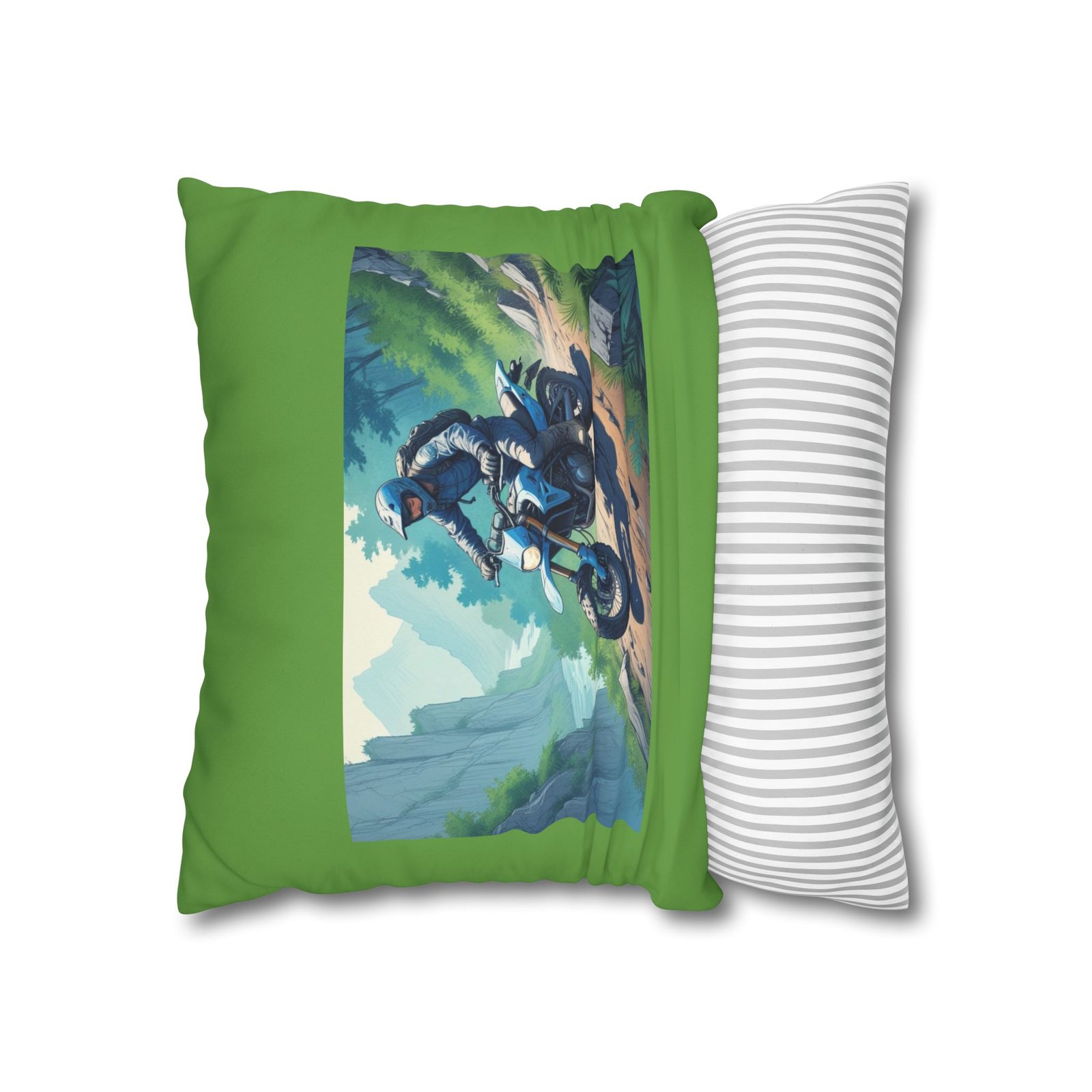 Scrambling Bikes Square Poly Canvas Pillowcase - Image 6