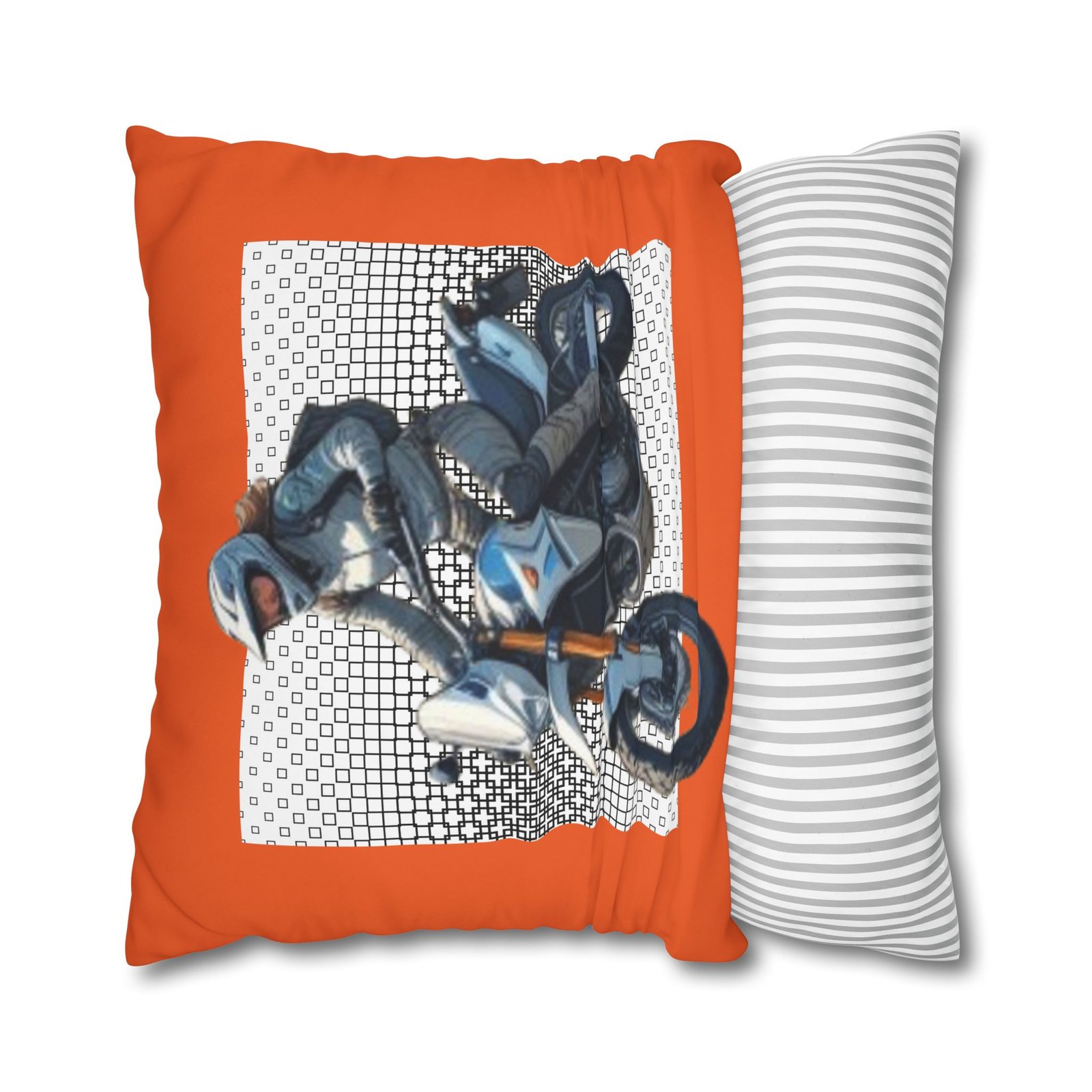 Scrambling Bikes Square Poly Canvas Pillowcase - Image 18