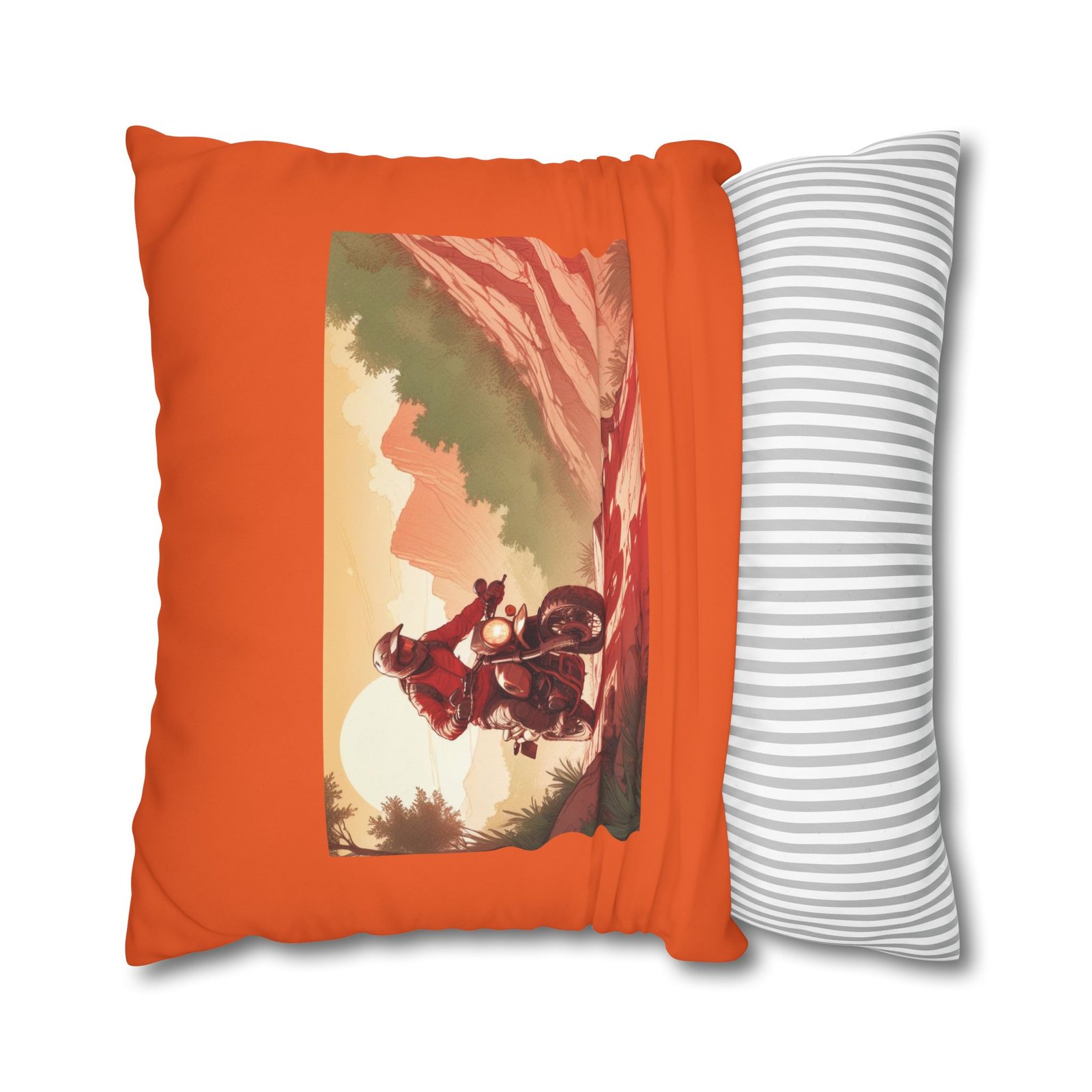 Scrambling Bikes Square Poly Canvas Pillowcase - Image 18