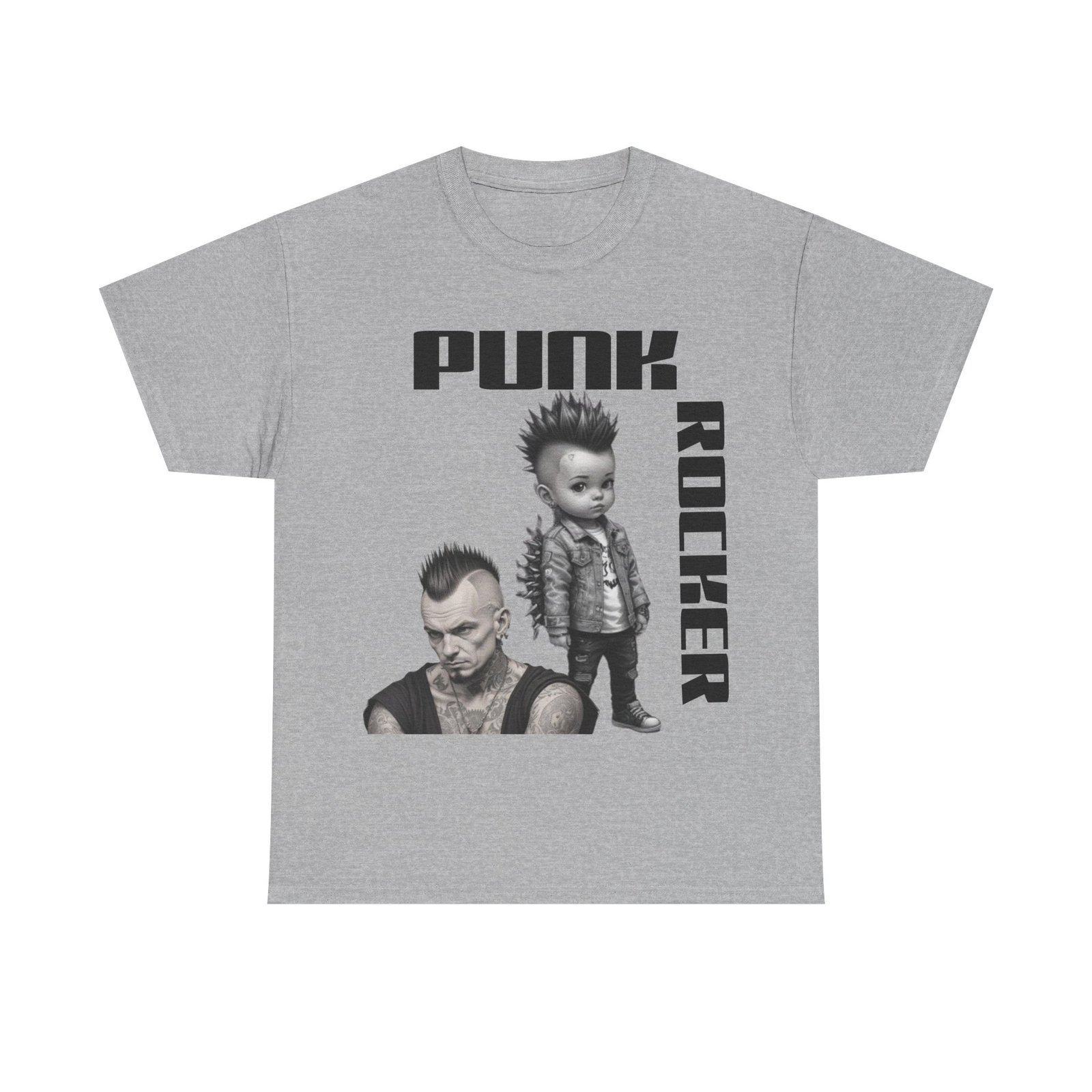 Punk Mother Daughter Father Son Grandparents Grandkids Matching Unisex Heavy Cotton Tee - Image 17