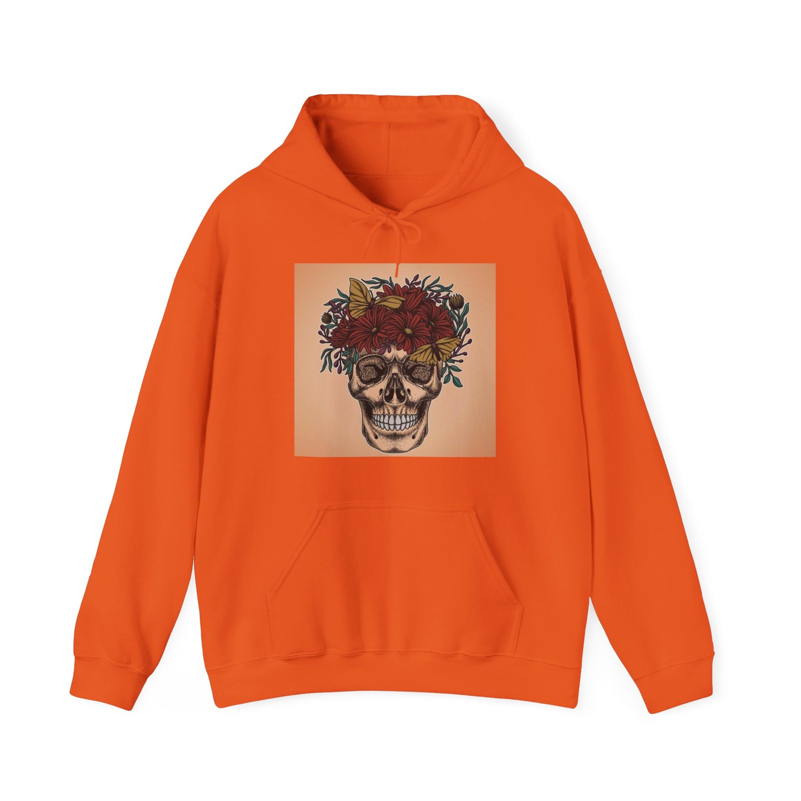 Skull Roses Tattoo Flowers Hoodie, Gothic Sweatshirt, Edgy Pullover, Dark Floral - Image 25