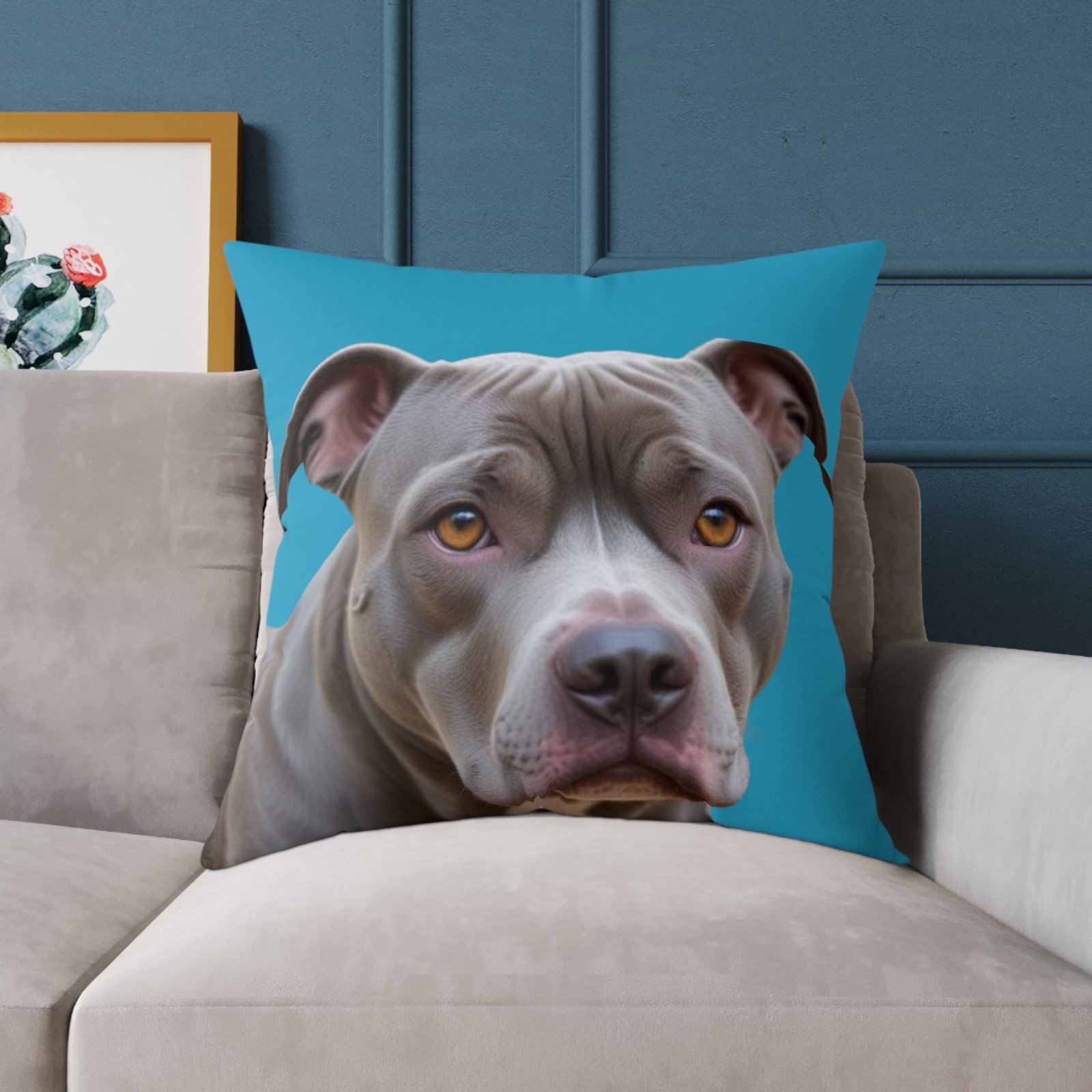 Staffordshire Bull Terrier Square Poly Canvas Pillow - Image 19