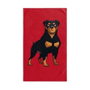 Rottweiler Plaid Hand Towel, Dog Lover Gift, Kitchen Decor, Pet Accessories, Unique Home Decor, Holiday Gift Idea