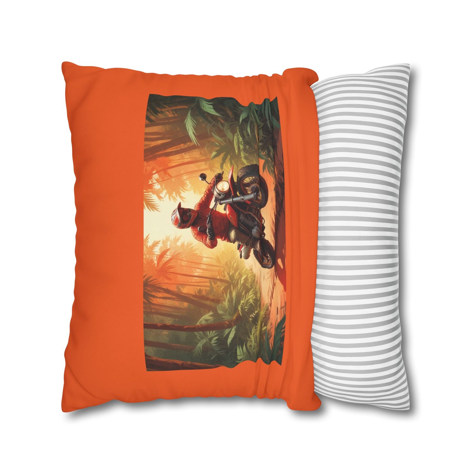 Scrambling Bikes Square Poly Canvas Pillowcase - Image 14