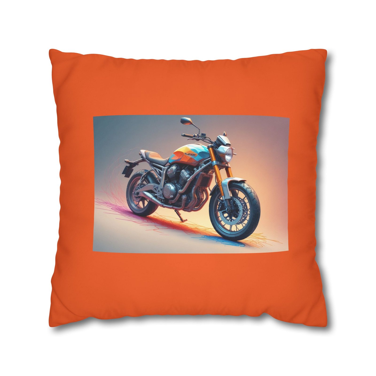 Scrambling Bikes Square Poly Canvas Pillowcase - Image 13
