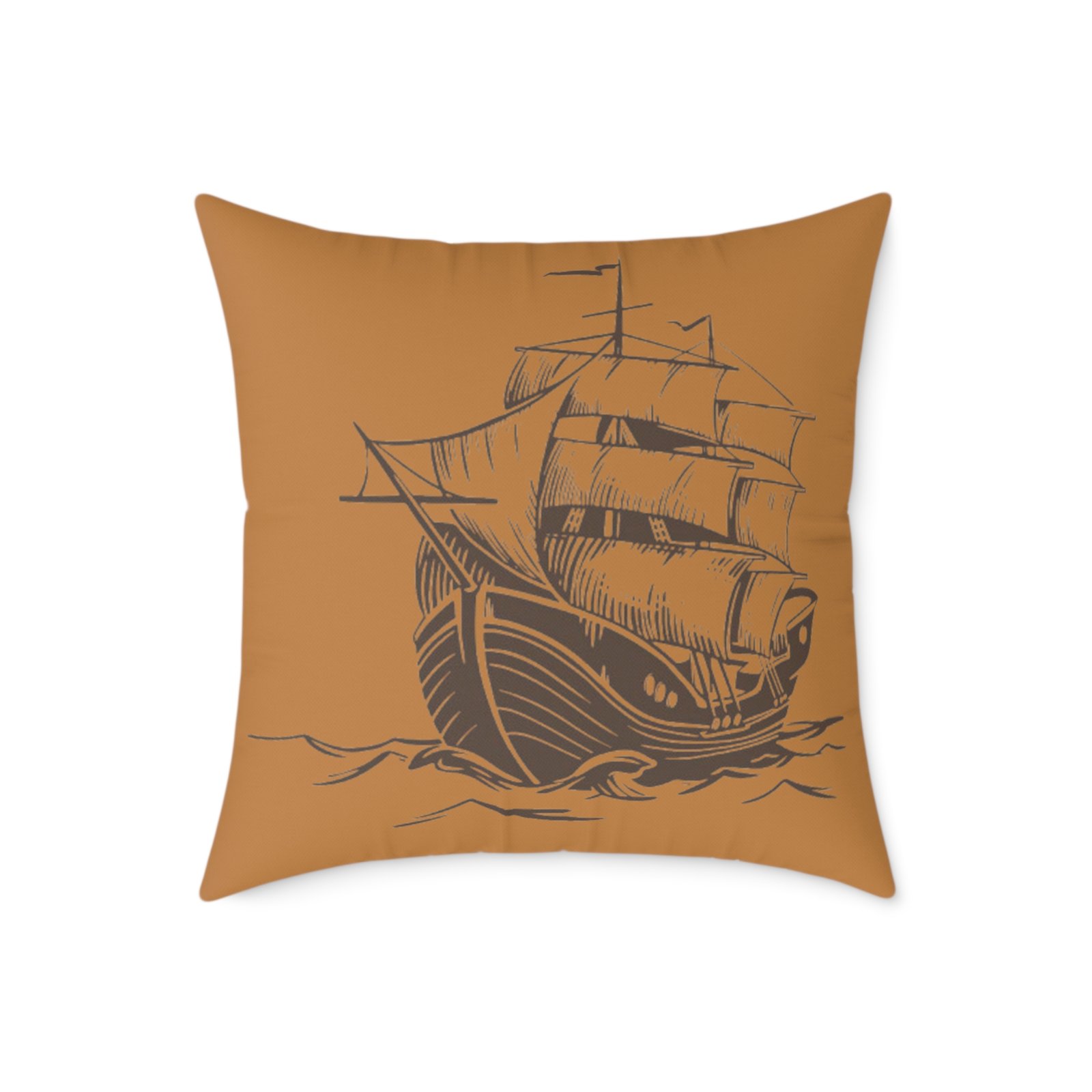 Square Pillow Ships Boats Yachts Sea Sailing Vessels Nautical Decor - Image 13