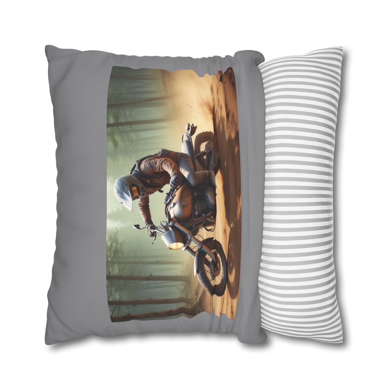 Scrambling Bikes Square Poly Canvas Pillowcase - Image 18