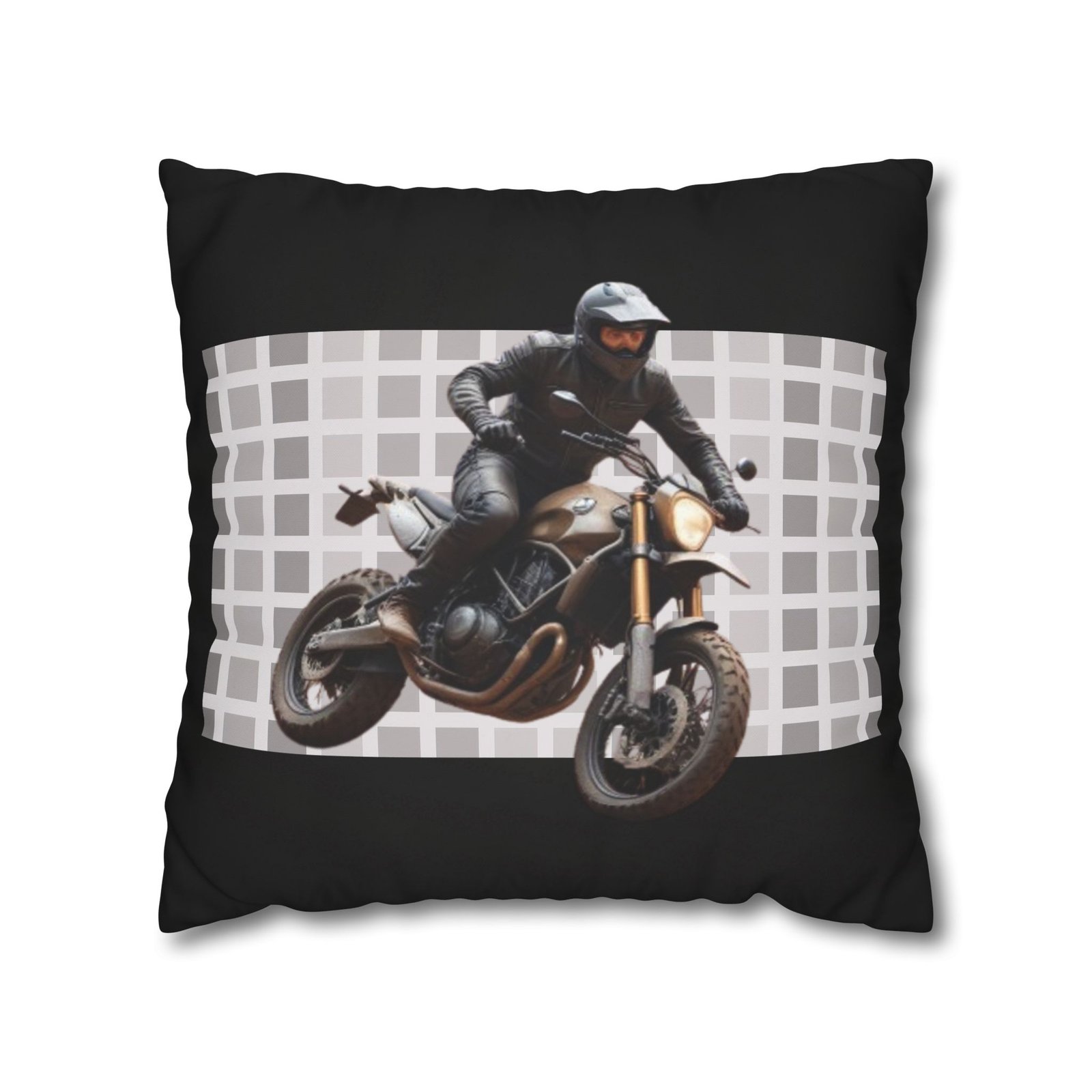 Scrambling Bikes Square Poly Canvas Pillowcase - Image 9