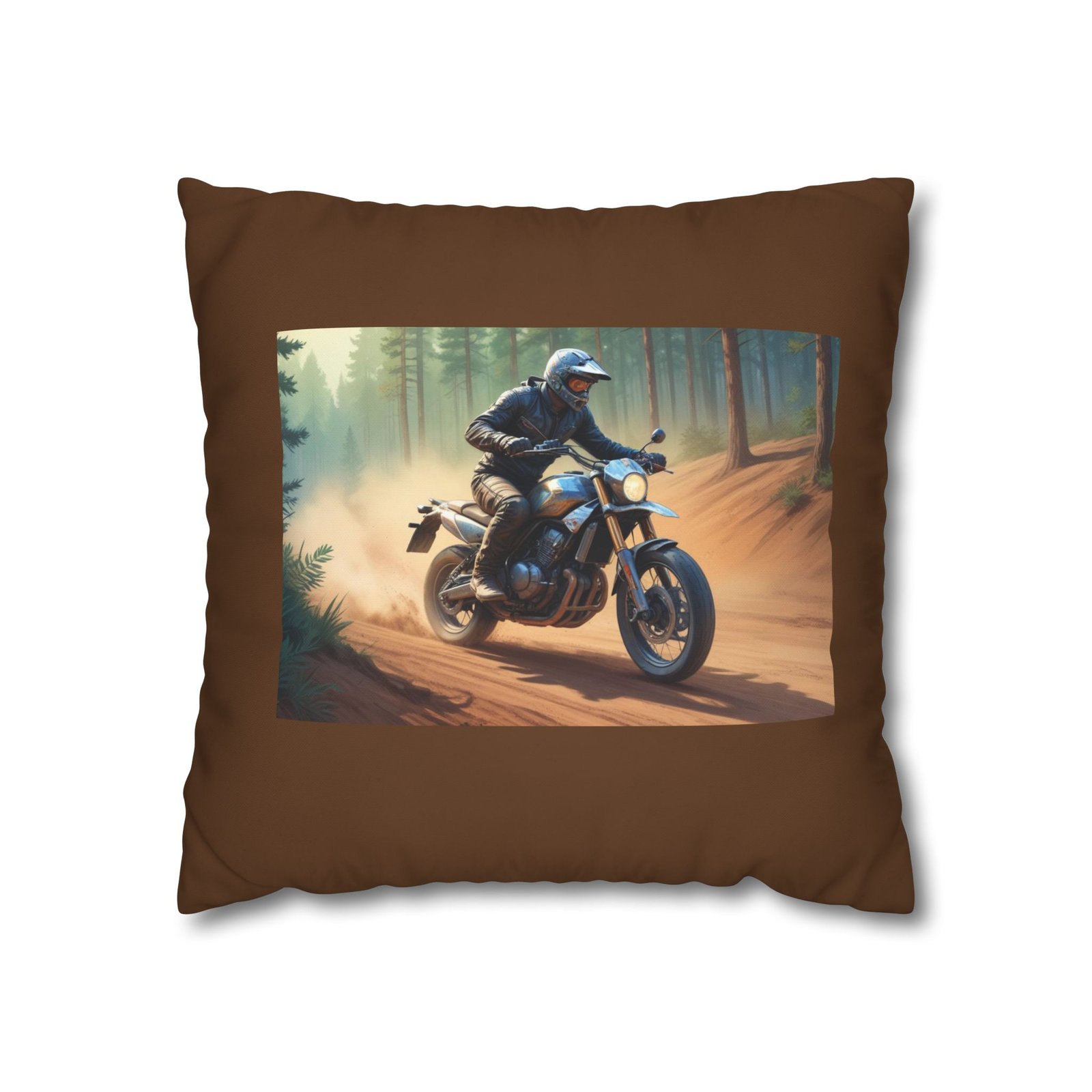 Scrambling Bikes Square Poly Canvas Pillowcase - Image 5