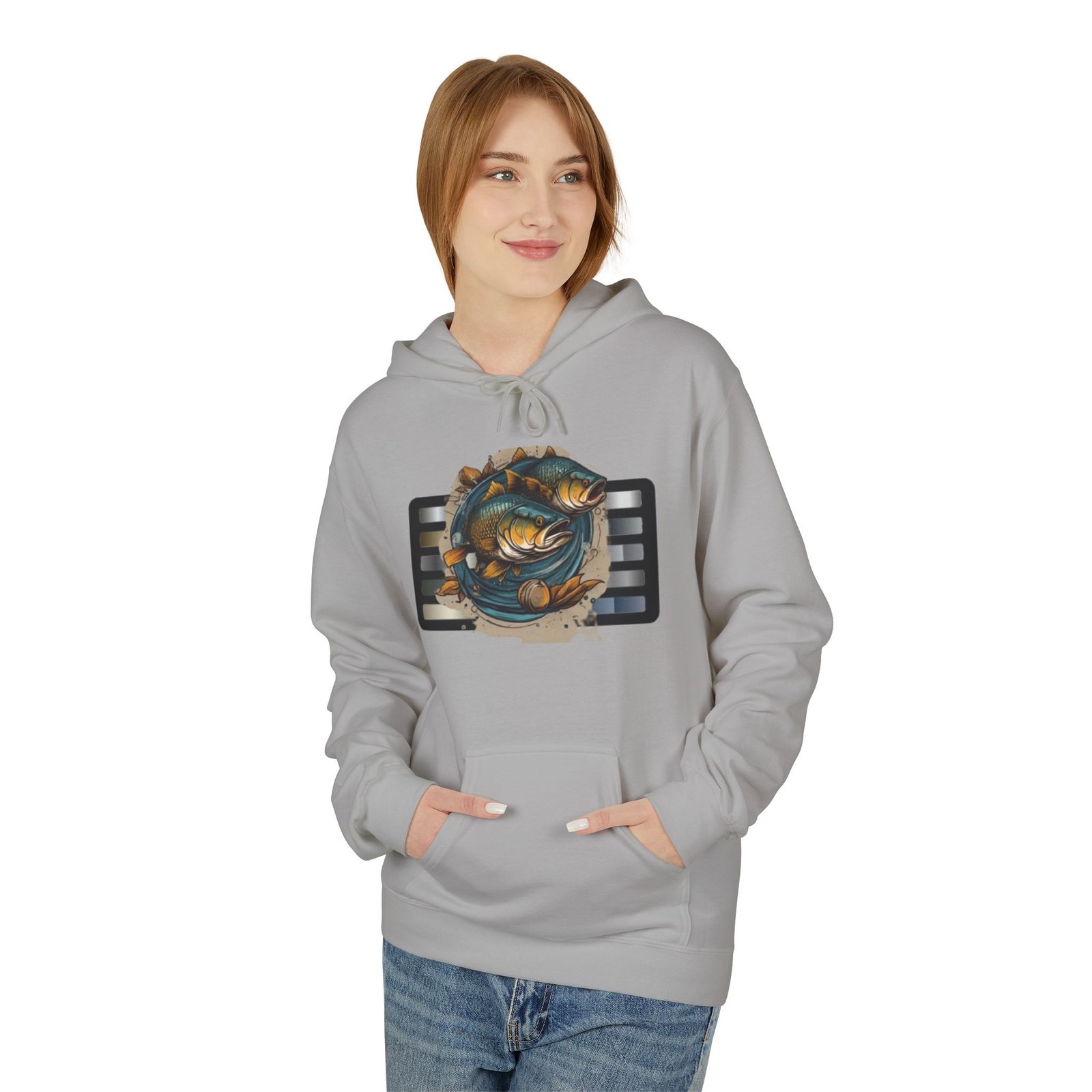 Fishing Adventure Water Sport Fleece Hoodie | Perfect Gift for Anglers, Outdoor Enthusiasts, Fishing Trips, Birthdays, and Summer - Image 7
