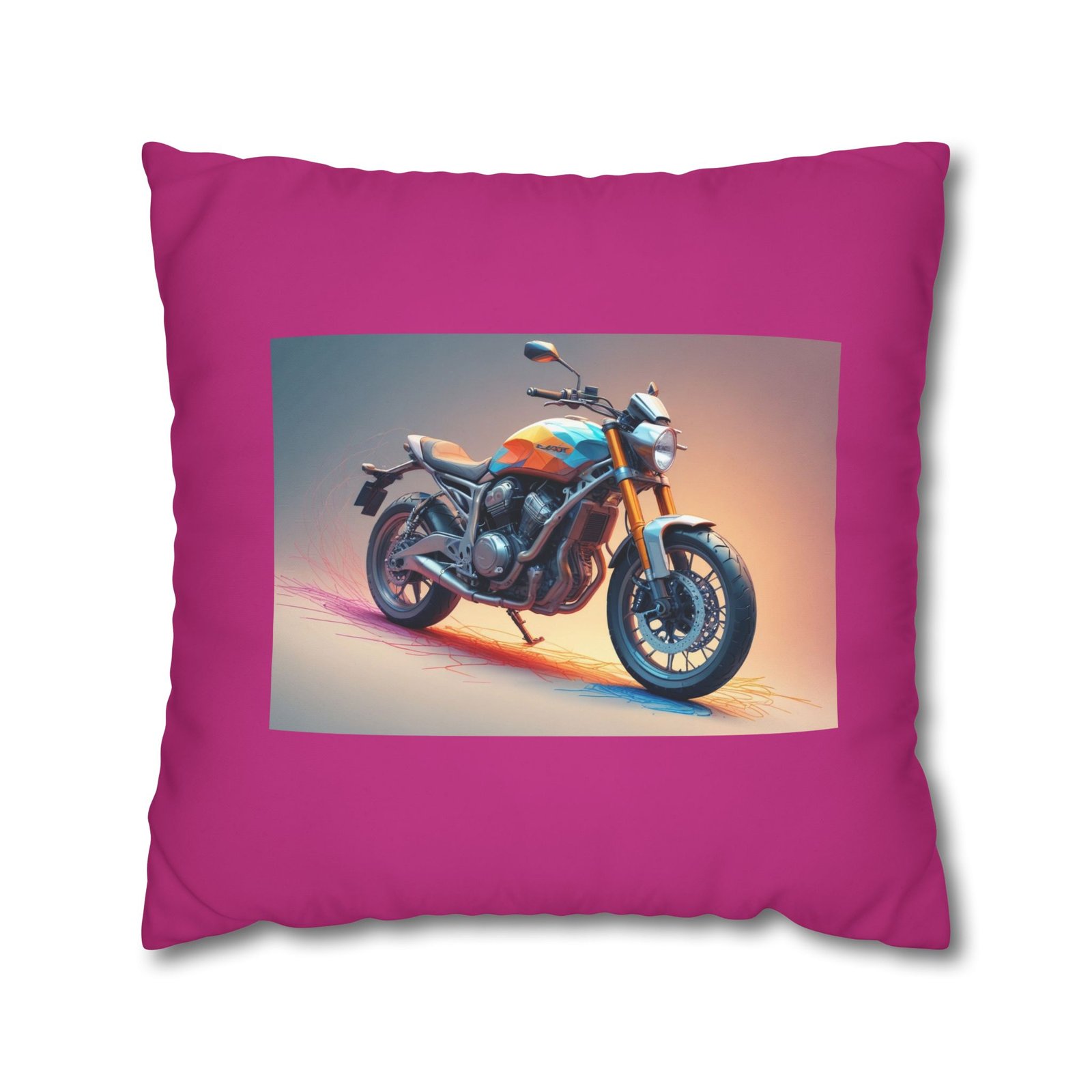 Scrambling Bikes Square Poly Canvas Pillowcase - Image 13