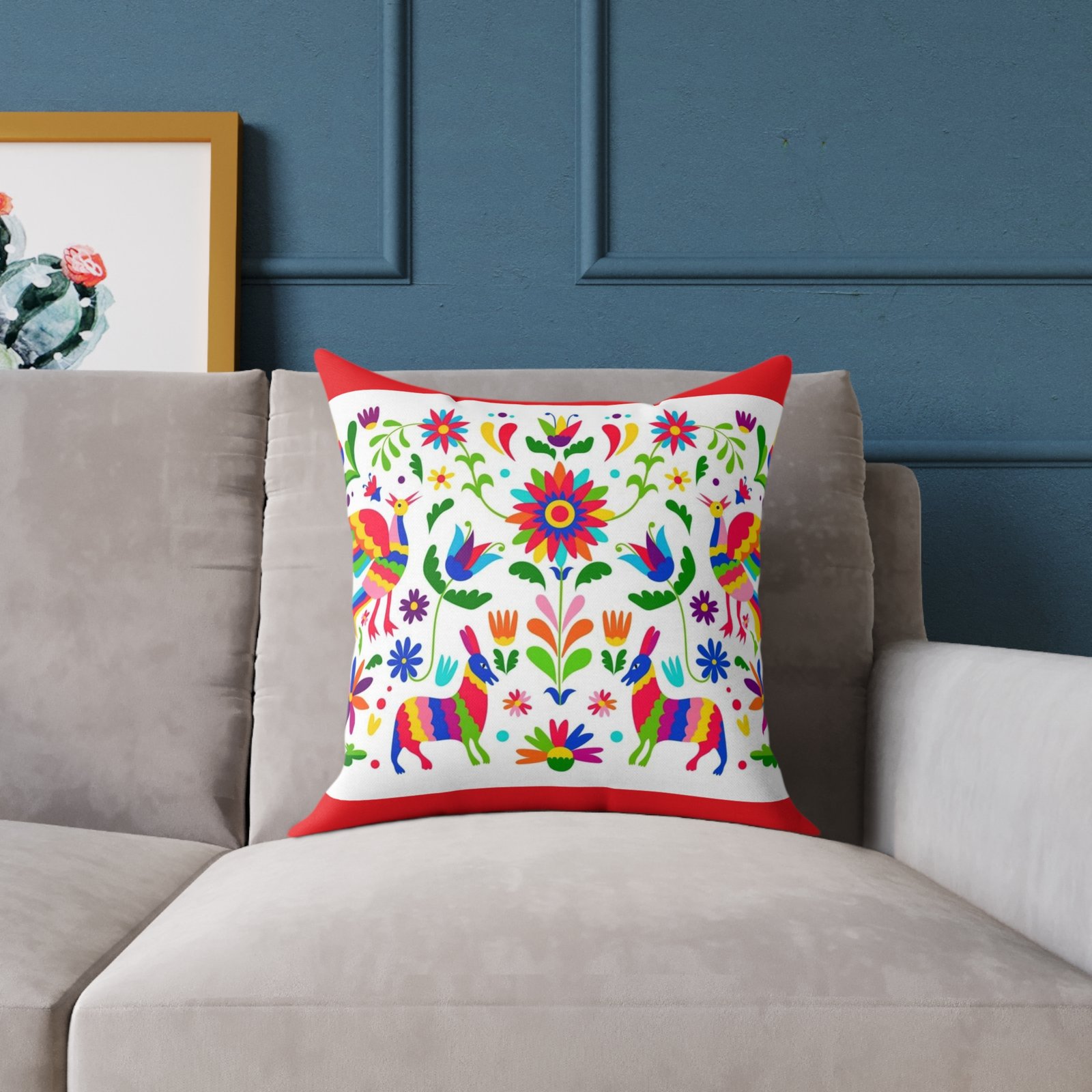 Mexico Square Poly Canvas Pillow - Image 7