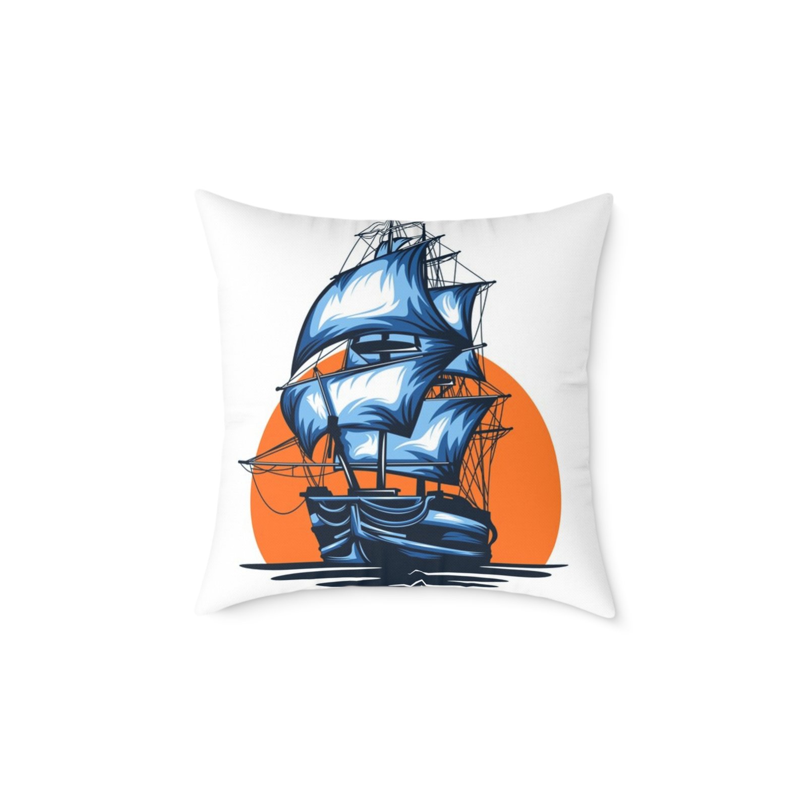 Square Pillow Ships Boats Yachts Sea Sailing Vessels Nautical Decor - Image 9