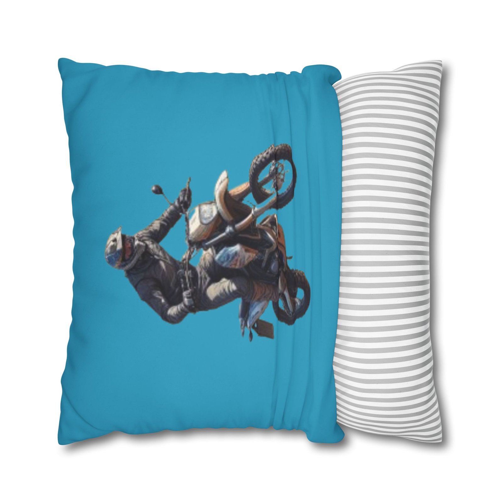 Scrambling Bikes Square Poly Canvas Pillowcase - Image 18