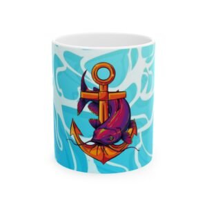 Fishing Fish Water Sports Ceramic Mug - Perfect for Coffee Lovers, Floral Art, Home Decor, Gift Ideas, 11oz, 15oz