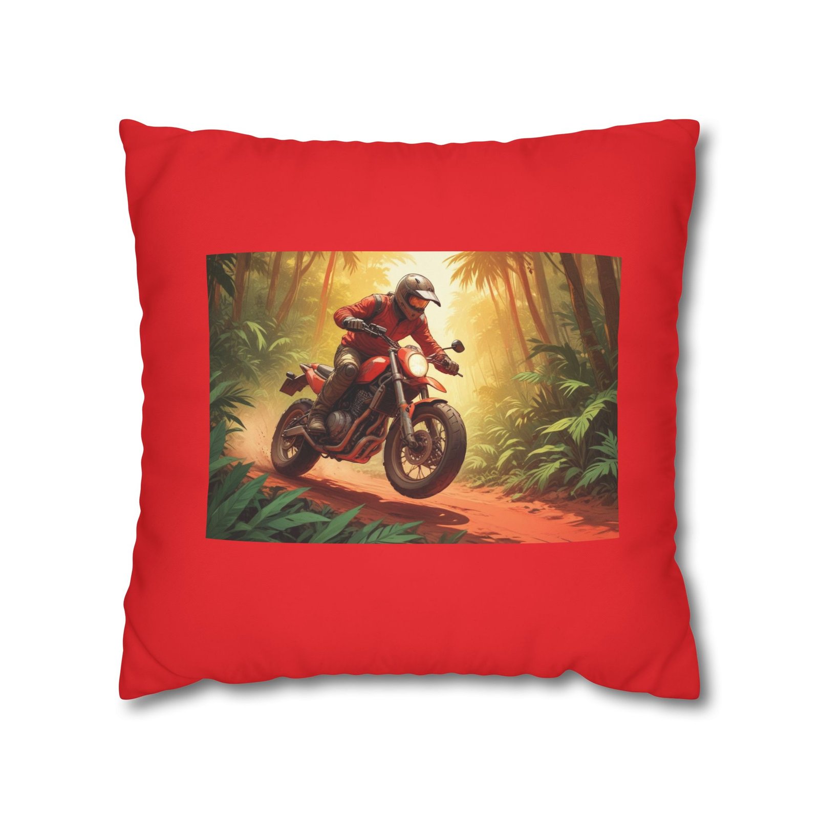 Scrambling Bikes Square Poly Canvas Pillowcase - Image 9