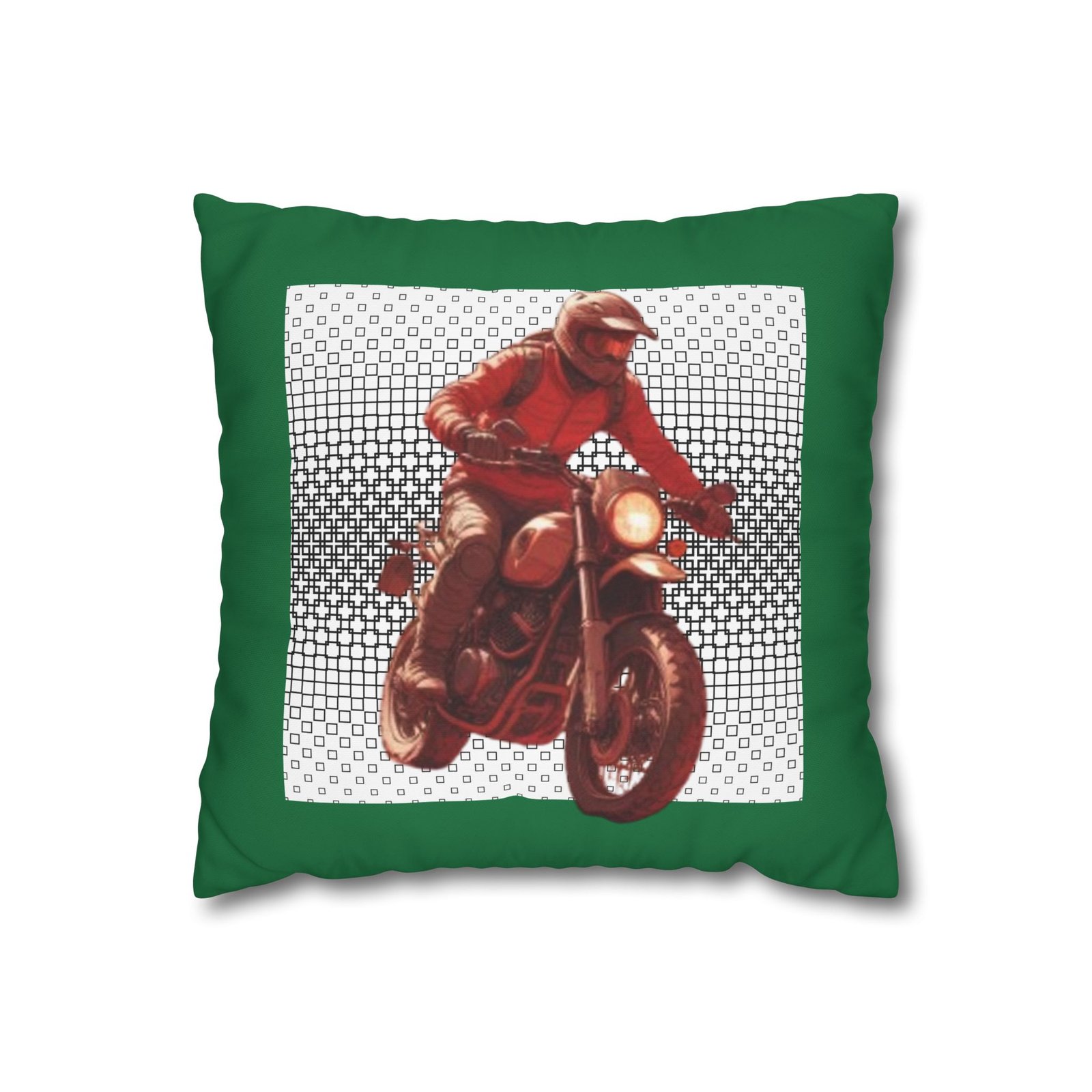 Scrambling Bikes Square Poly Canvas Pillowcase