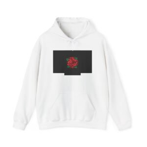 Skull Roses Tattoo Flowers Hoodie, Gothic Sweatshirt, Edgy Pullover, Dark Floral