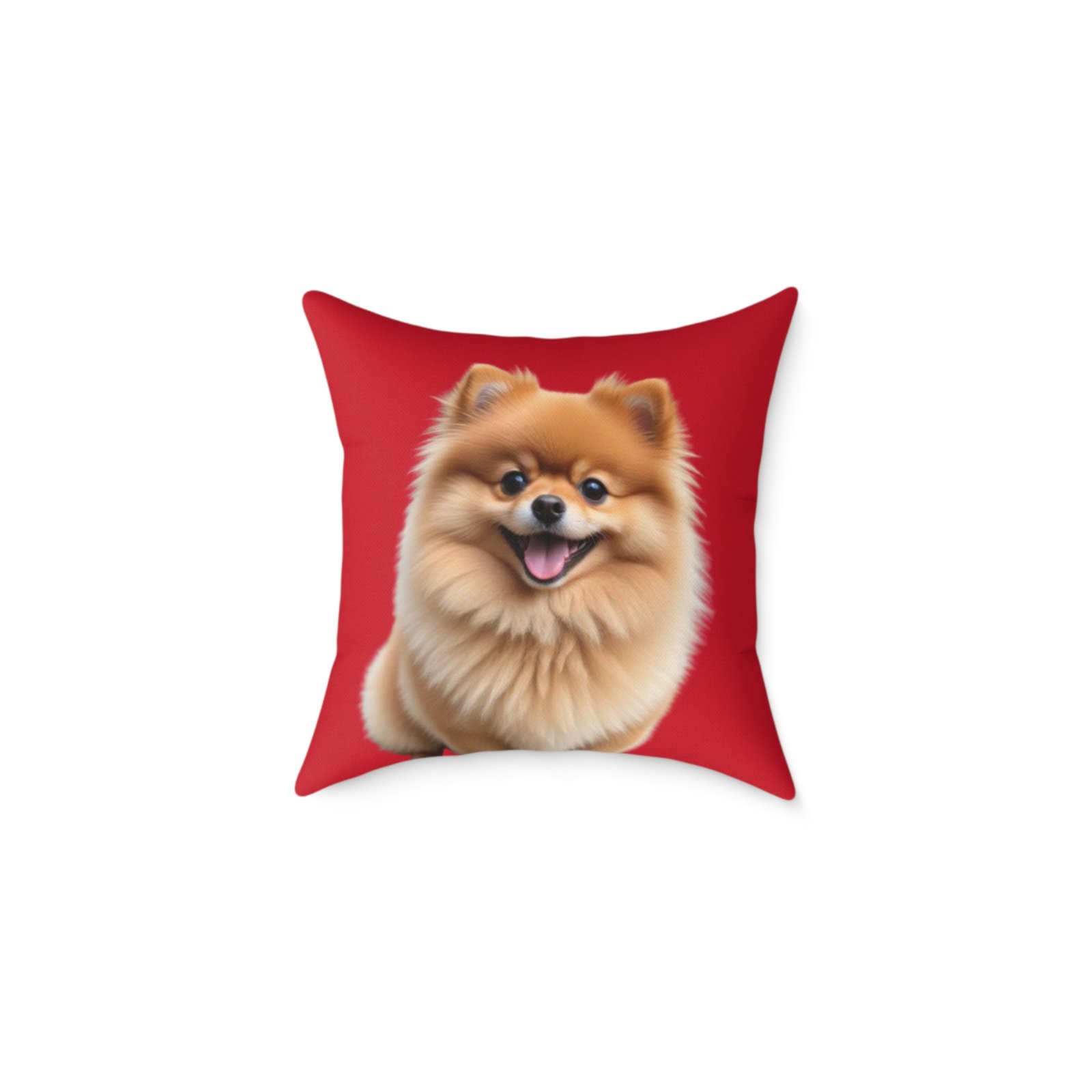 Pomeranian Dog Square Poly Canvas Pillow - Image 5