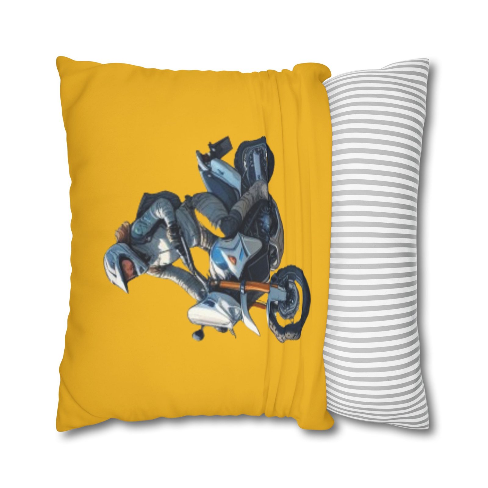 Scrambling Bikes Square Poly Canvas Pillowcase - Image 18