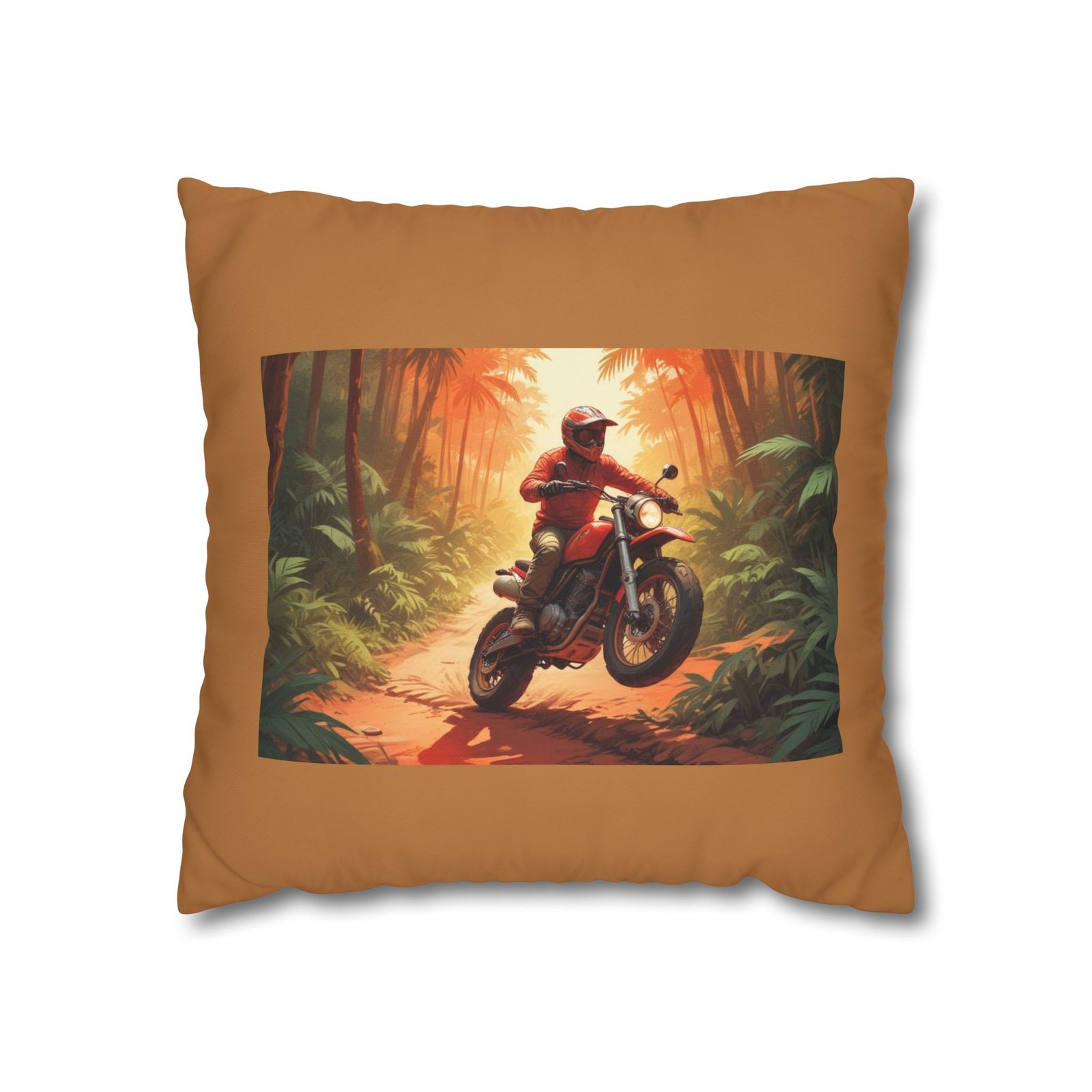 Scrambling Bikes Square Poly Canvas Pillowcase - Image 5