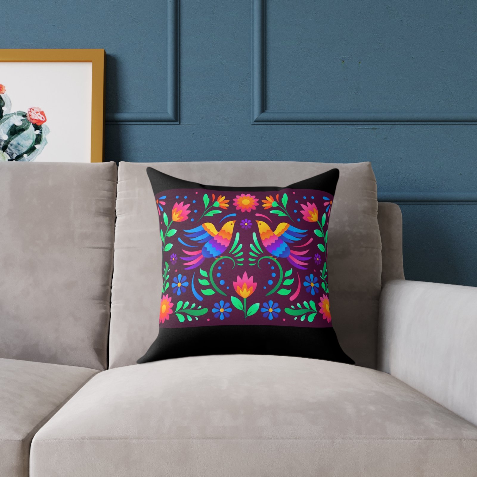 Mexico Square Poly Canvas Pillow - Image 3