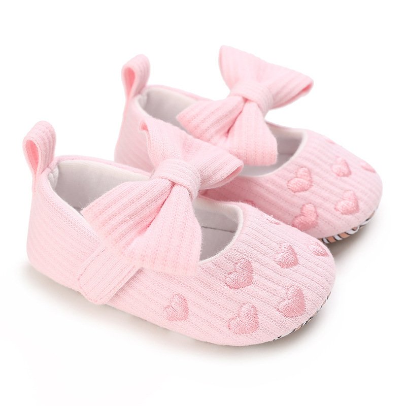 0-1 Years Old Baby Cotton Love Pattern Princess Baby Toddler Shoes - Image 2