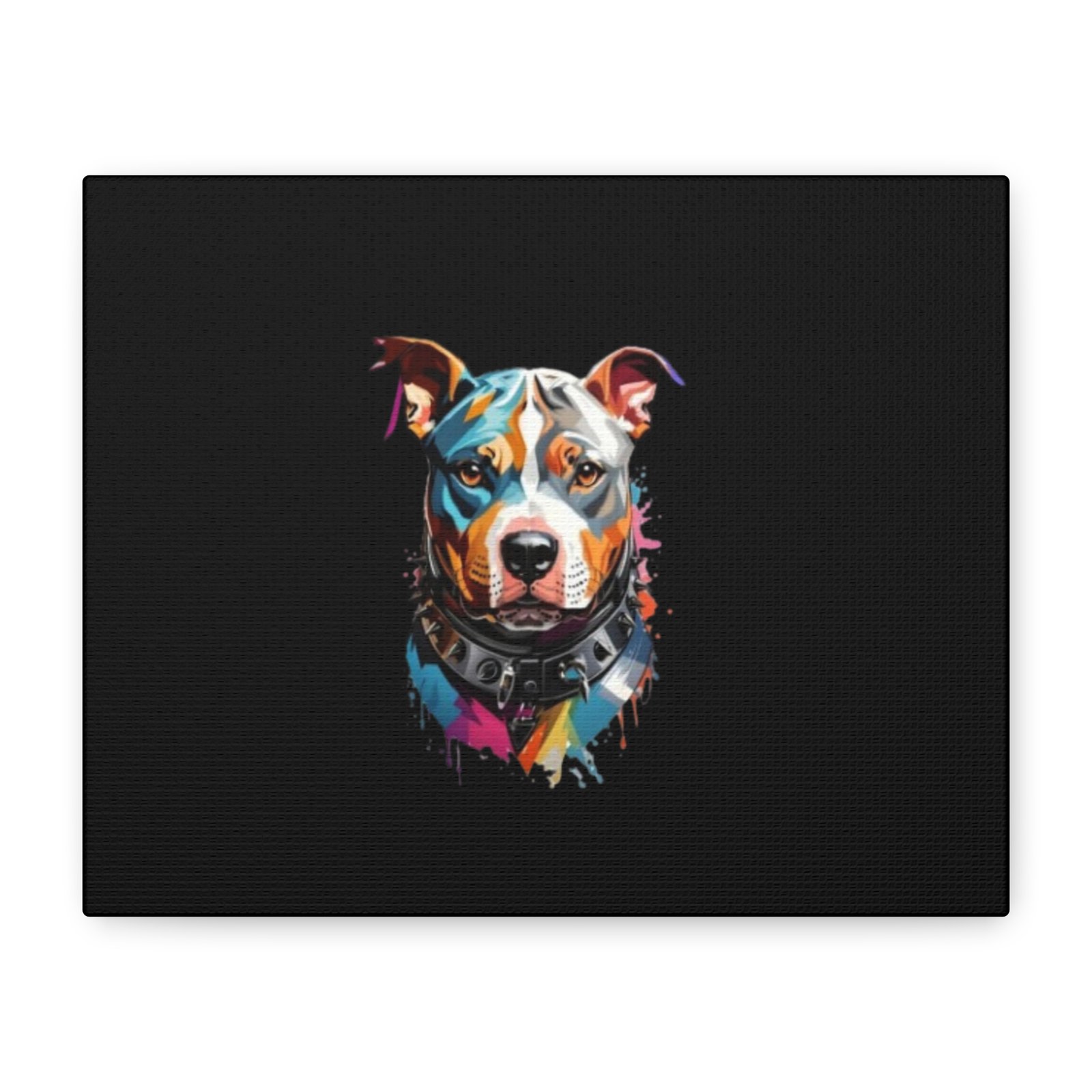 Bull Terrier Dog Canvas Art - 1.25" Stretched Matte Print for Pet Lovers