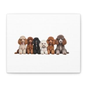 Poodle Dog Canvas Art - 1.25" Stretched Matte Print for Pet Lovers