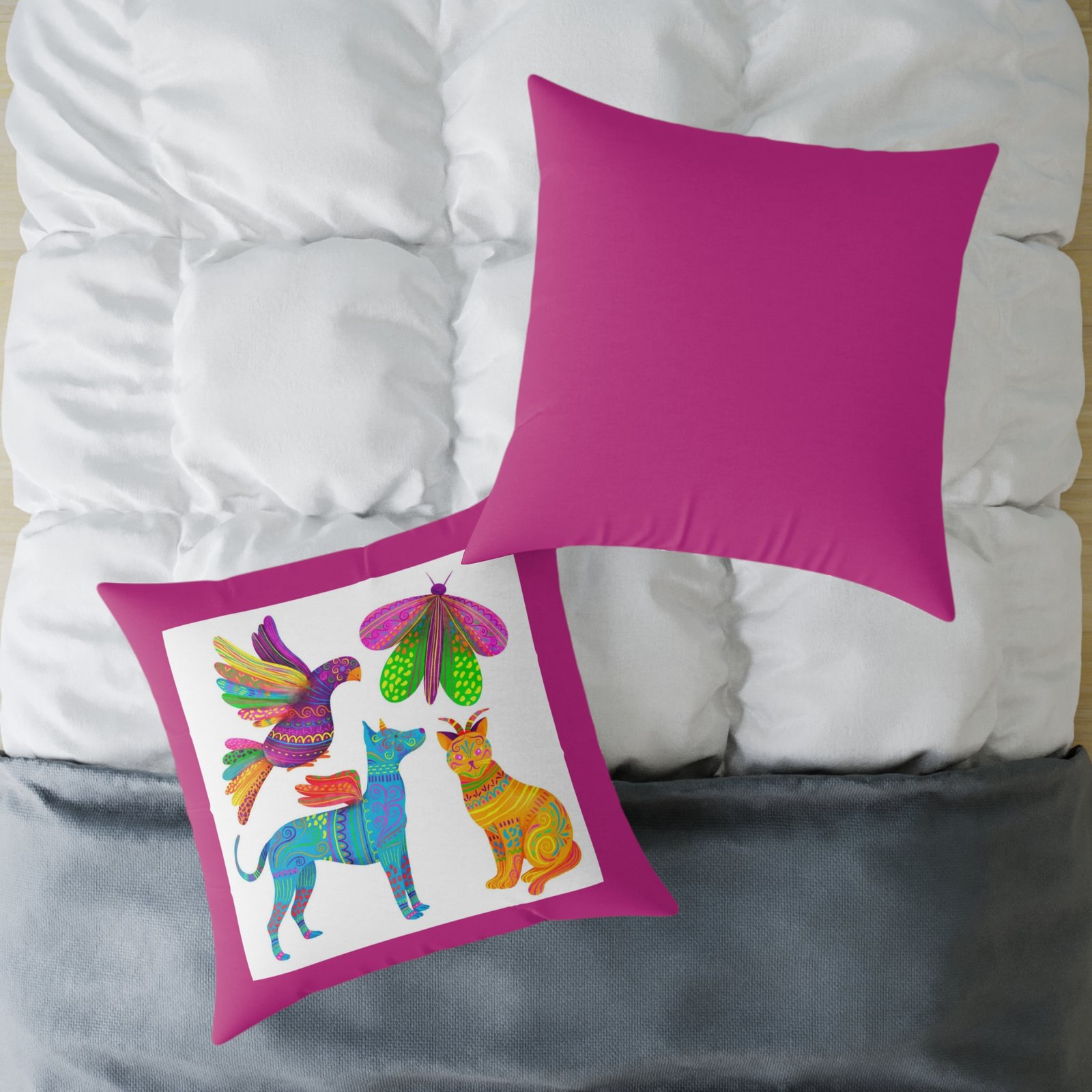 Mexico Square Poly Canvas Pillow - Image 20