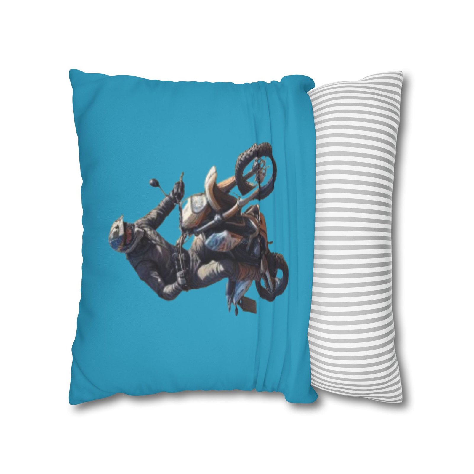 Scrambling Bikes Square Poly Canvas Pillowcase - Image 10