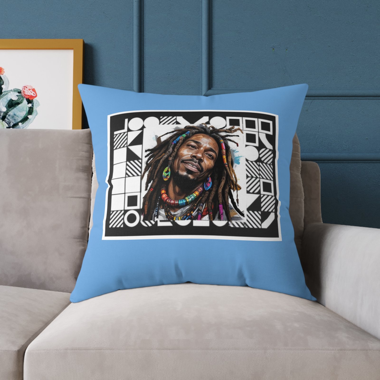 Rastafarian Square Poly Canvas Pillow - Image 19