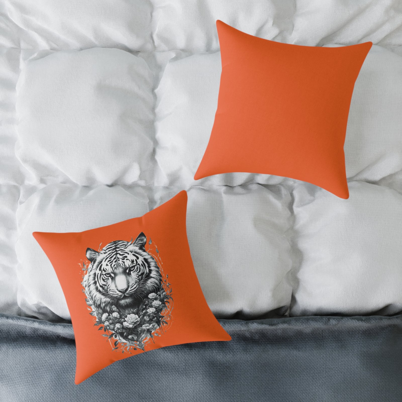 Tiger Square Poly Canvas Pillow - Image 8