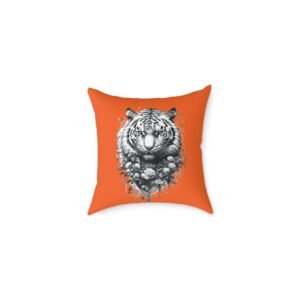 Tiger Square Poly Canvas Pillow