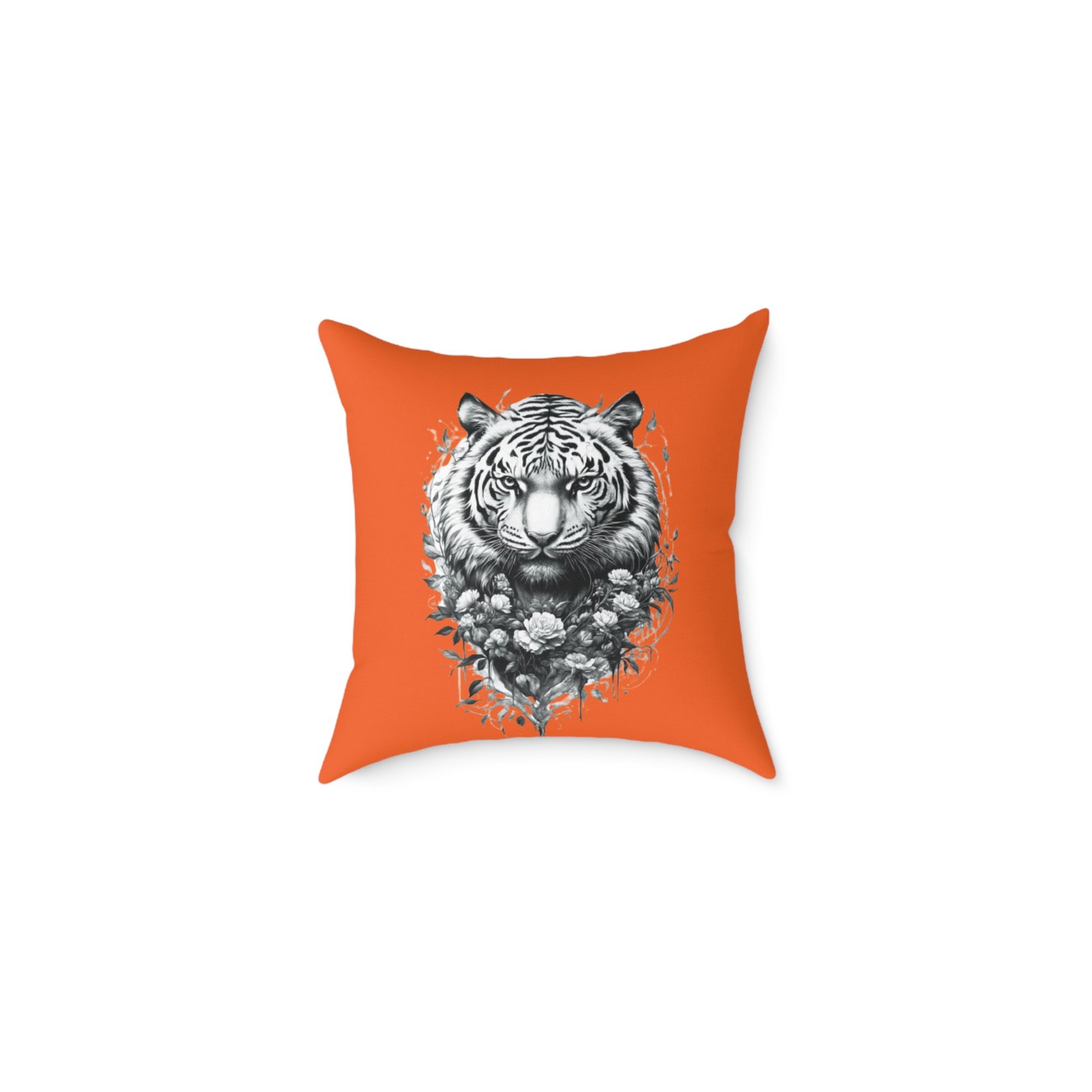 Tiger Square Poly Canvas Pillow