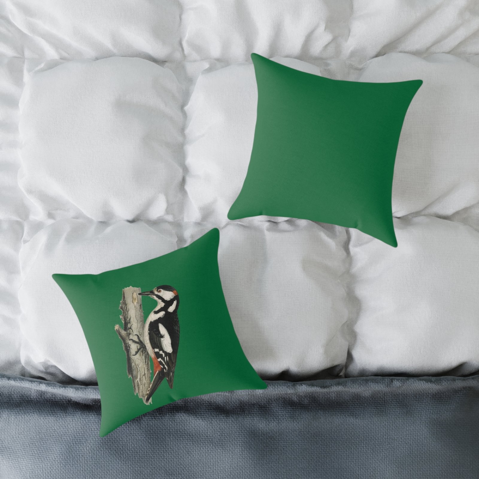 Bird Design Square Poly Canvas Pillow - Image 4