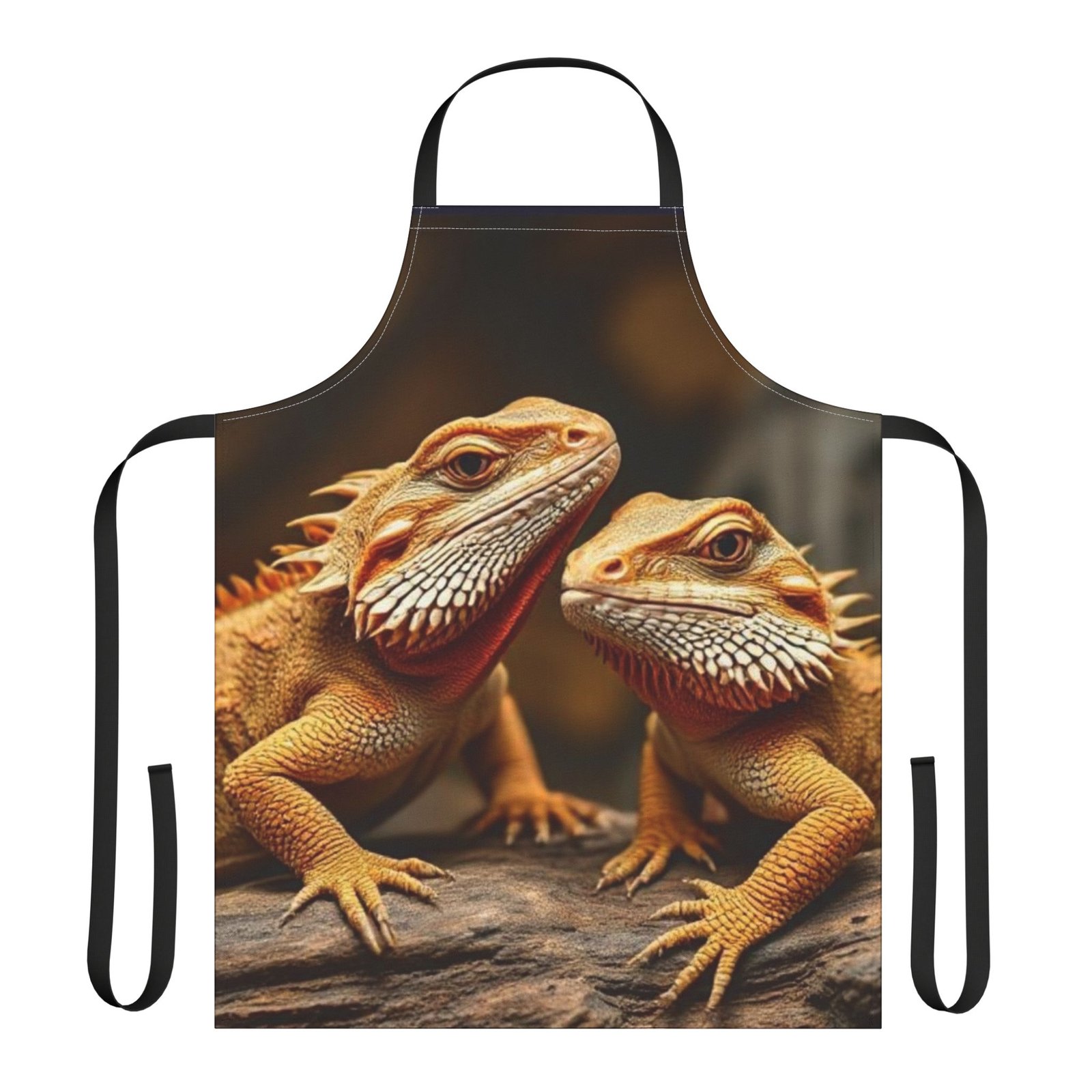 Bearded Dragon Apron | 5-Color Straps | Perfect for Cooking, BBQ, Gift