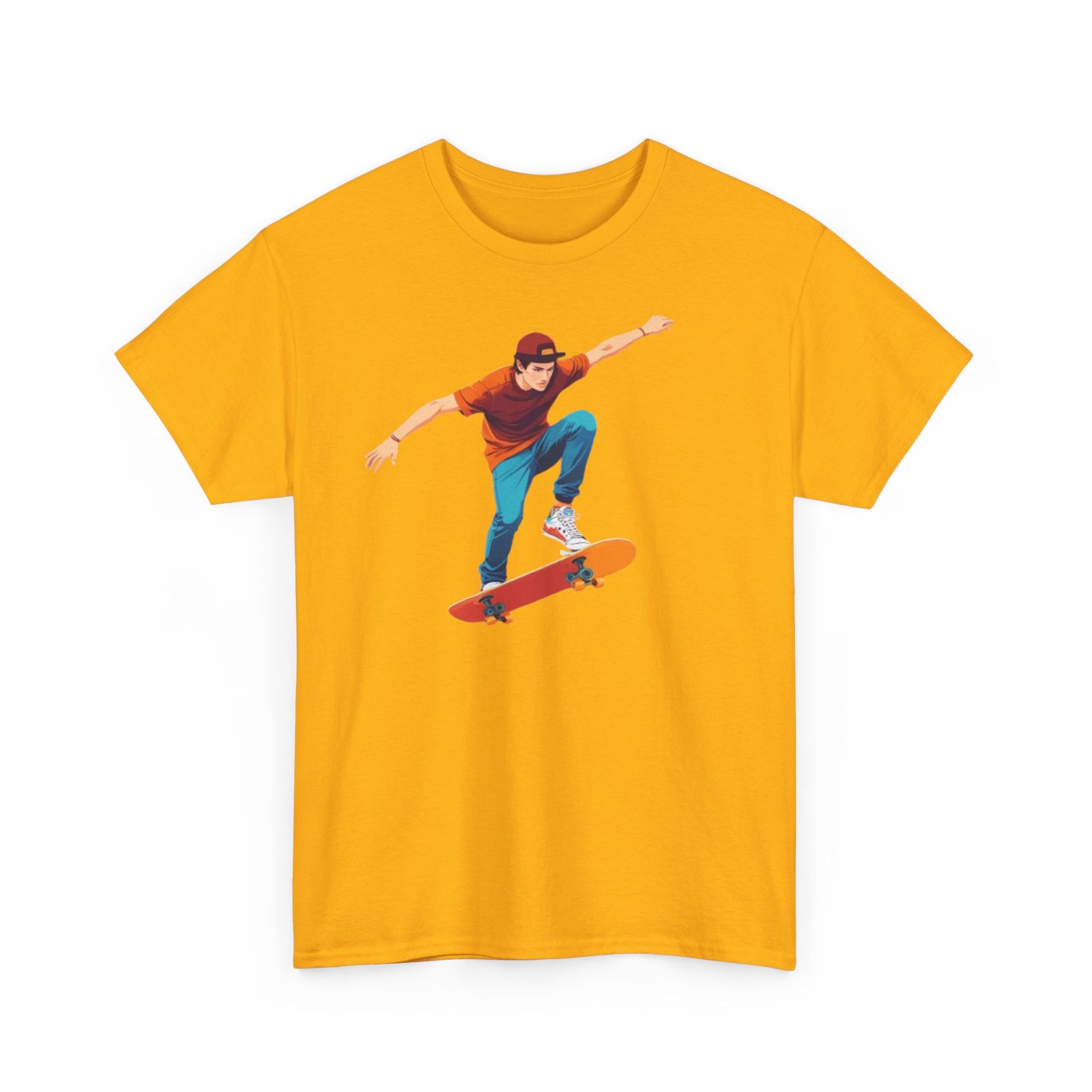 Skateboard Unisex Heavy Cotton Tee - Image 19