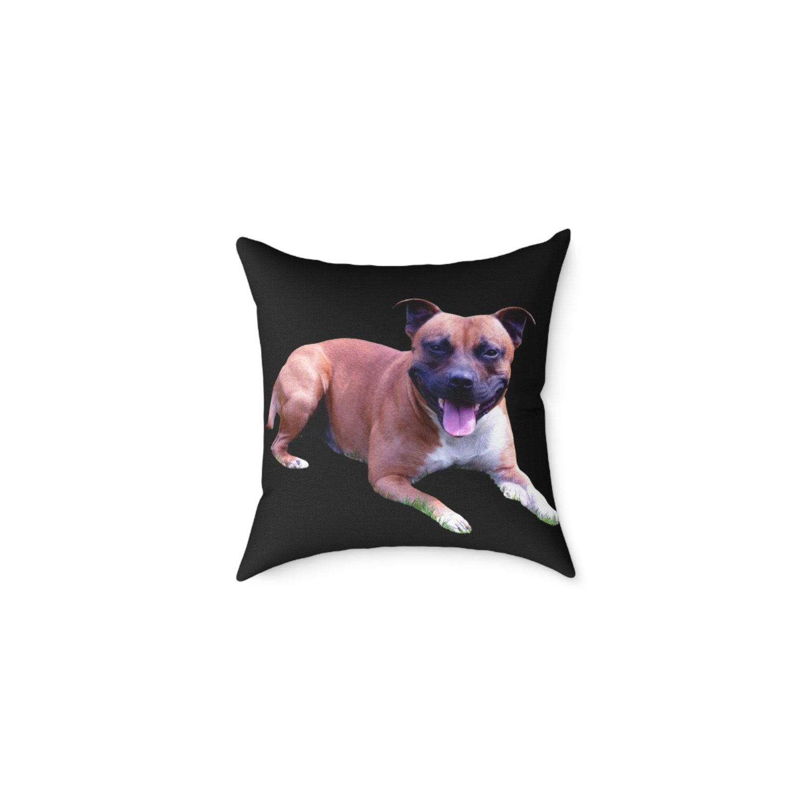 Staffordshire Bull Terrier Square Poly Canvas Pillow 08