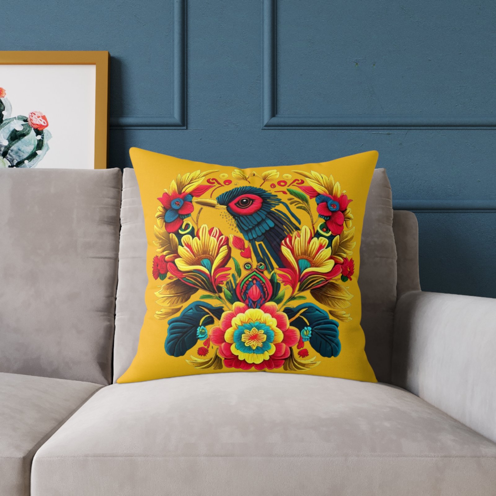 Mexico Square Poly Canvas Pillow - Image 11
