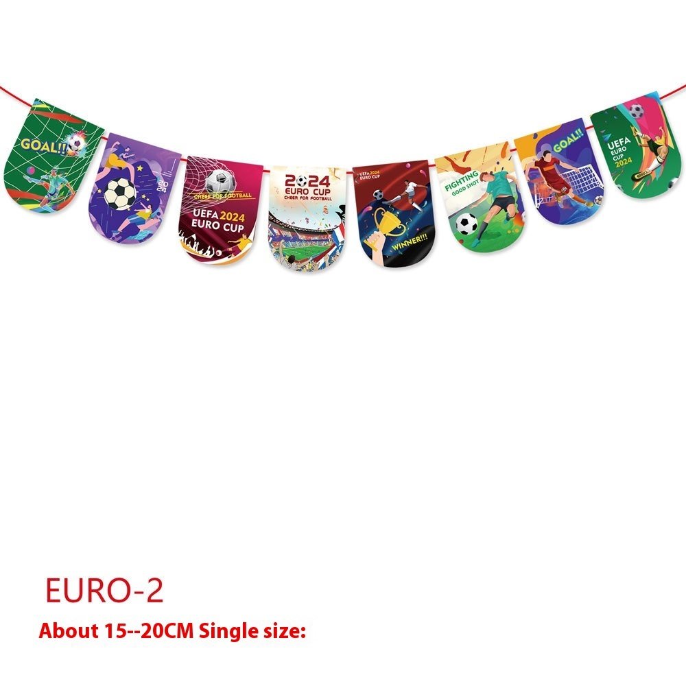 2024 European Cup Football Hanging Flag Club Football Party Decoration String Flags - Image 7