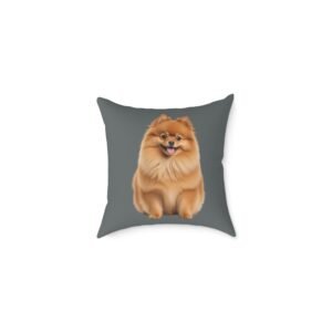 Pomeranian Dog Square Poly Canvas Pillow