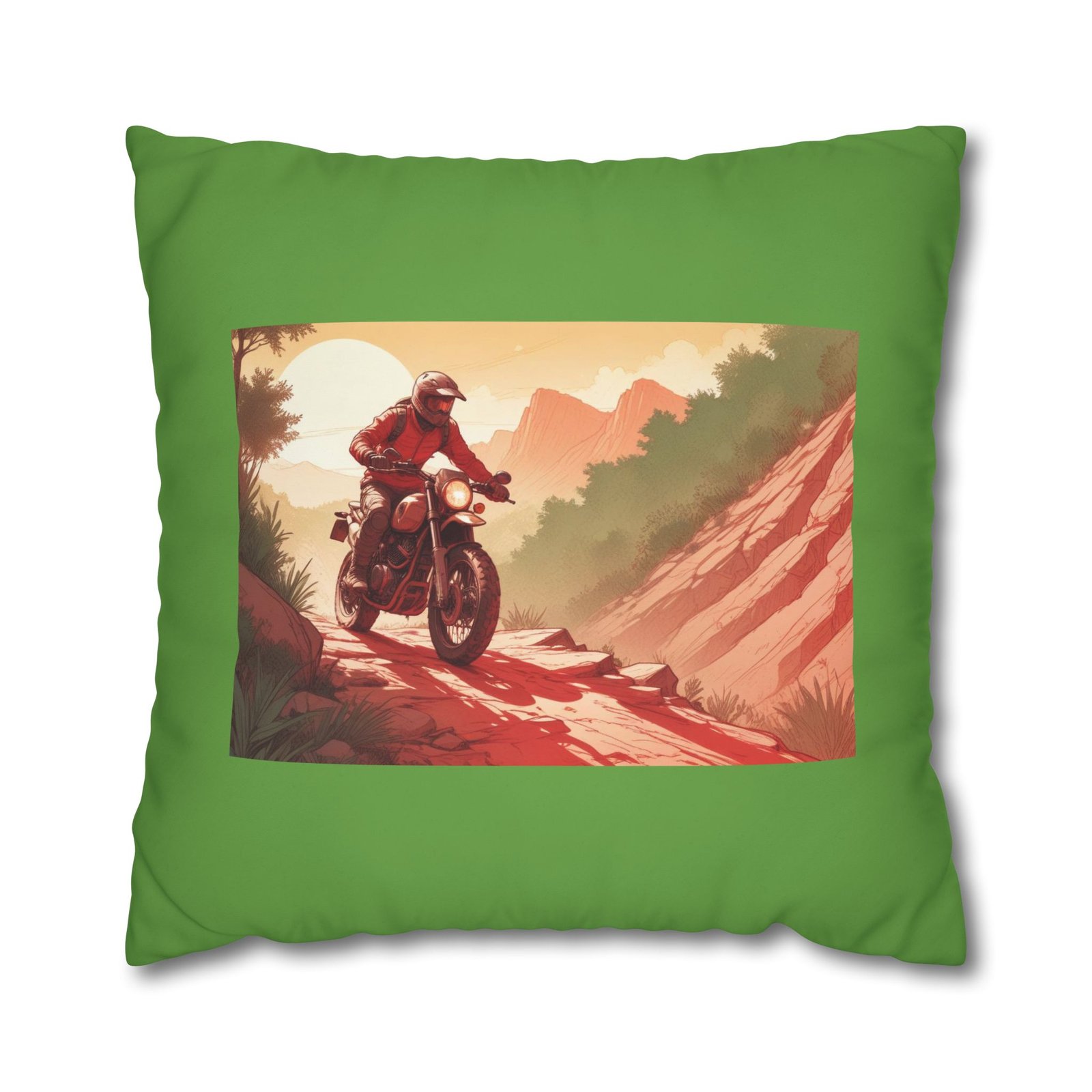 Scrambling Bikes Square Poly Canvas Pillowcase - Image 17