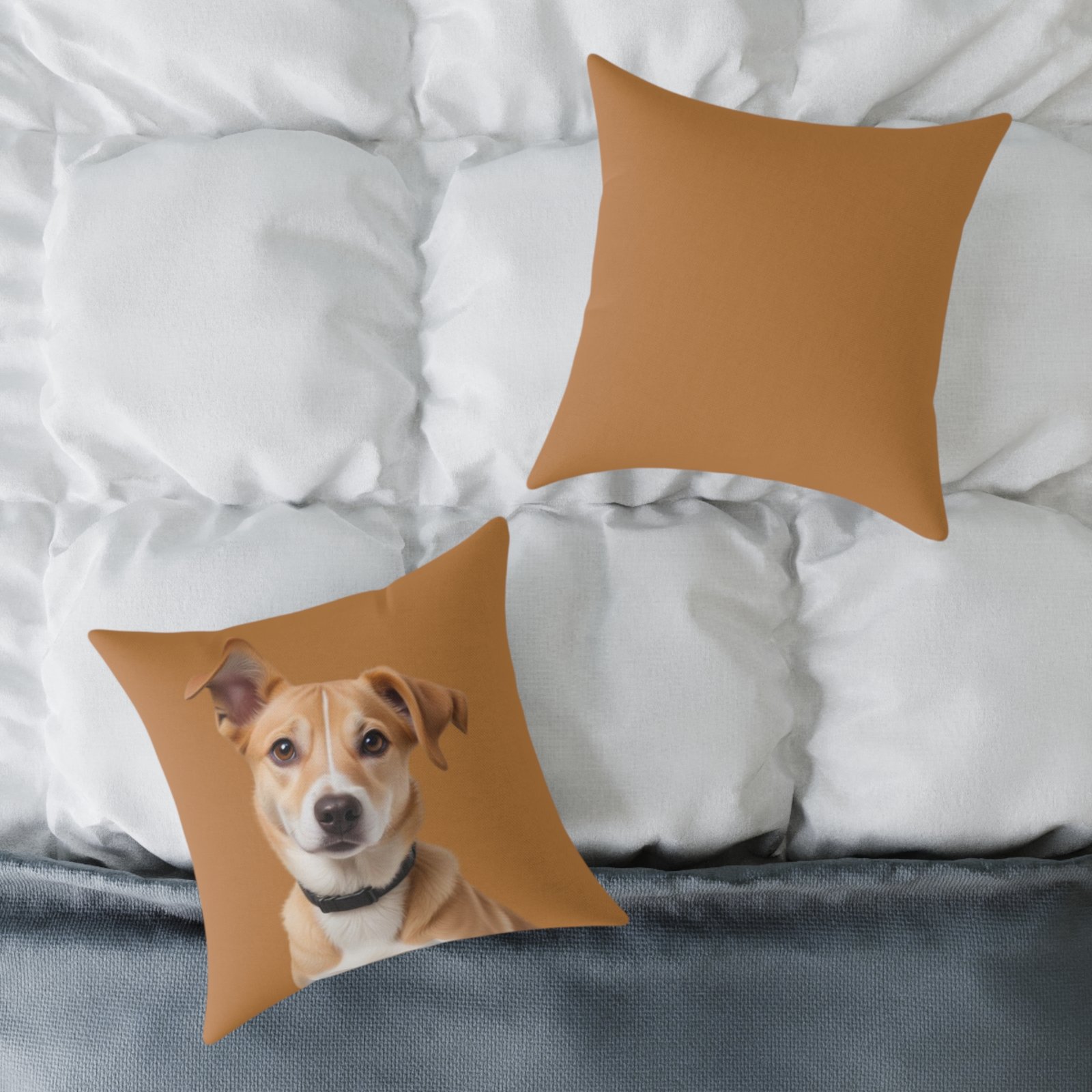 Jack Russell Square Poly Canvas Pillow - Image 8