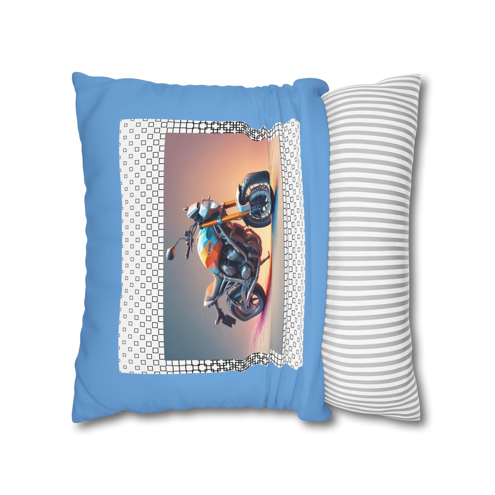 Scrambling Bikes Square Poly Canvas Pillowcase - Image 10