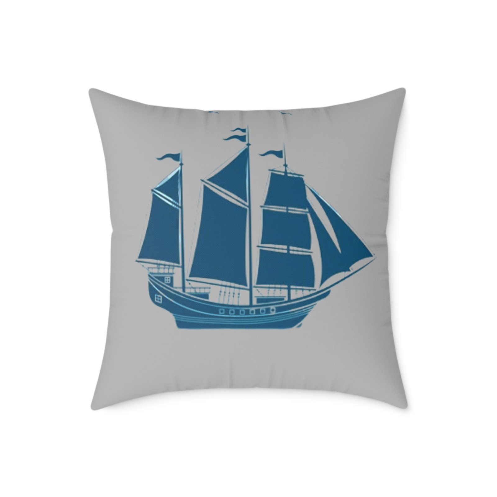 Square Pillow Ships Boats Yachts Sea Sailing Vessels Nautical Decor - Image 13