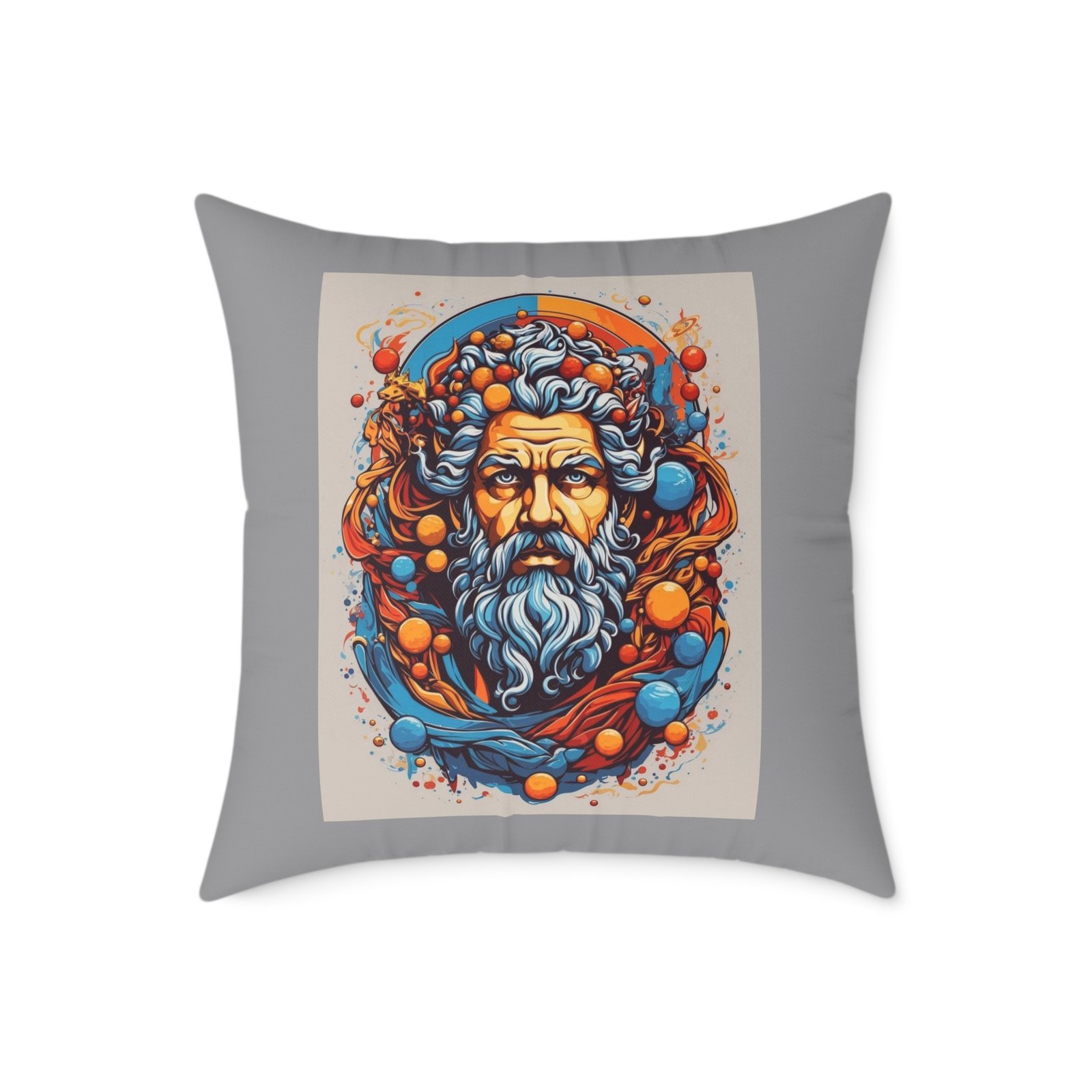 In The Deep Print Square Poly Canvas Pillow - Image 13