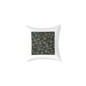 Pea cock Prin t Cushion G ift Square Poly Canvas Pillow Pea cock Prin t , G ift Cushion, Lounge Cushion, Bedroom Cushion, Cushion G ift , ,