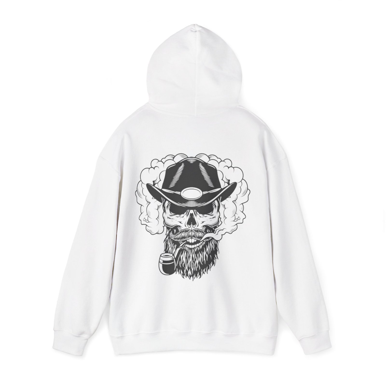 Gangster Skull Tattoo Hooded Sweatshirt. Unisex Heavy Blend™ Hooded Sweatshirt - Image 3
