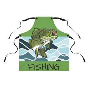 Fishing Enthusiast Apron - Go Fishing Kitchen Gift, BBQ Cooking Gear, Fisherman Accessory, Outdoor Cooking Apron, Unique Gift for Anglers
